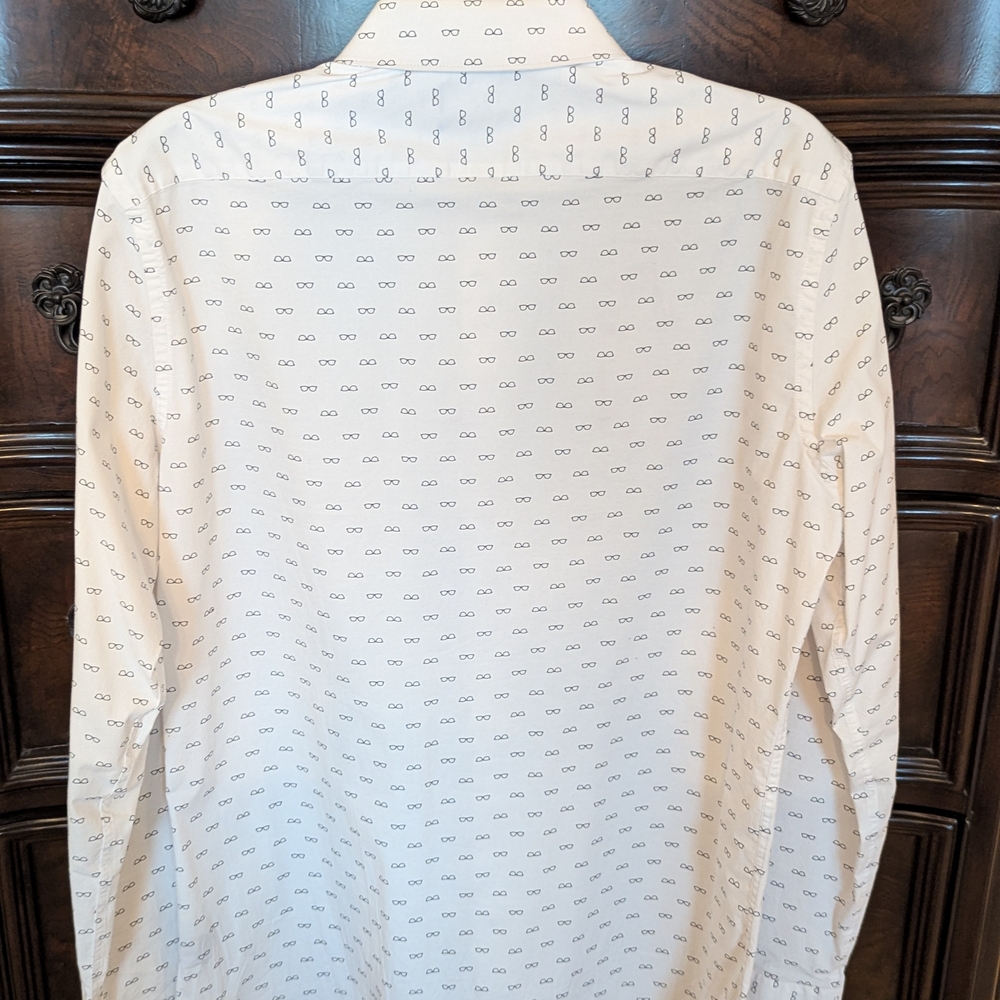 Apt. 9 Men's White Patterned Button Down Shirt - image 6